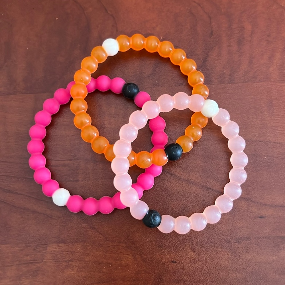 3-pack Lokai bracelets - Orange, Hot Pink and Pink